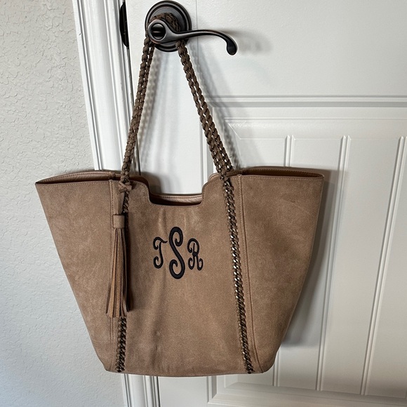 Elegant Tan Tote Bag - Picture 1 of 6